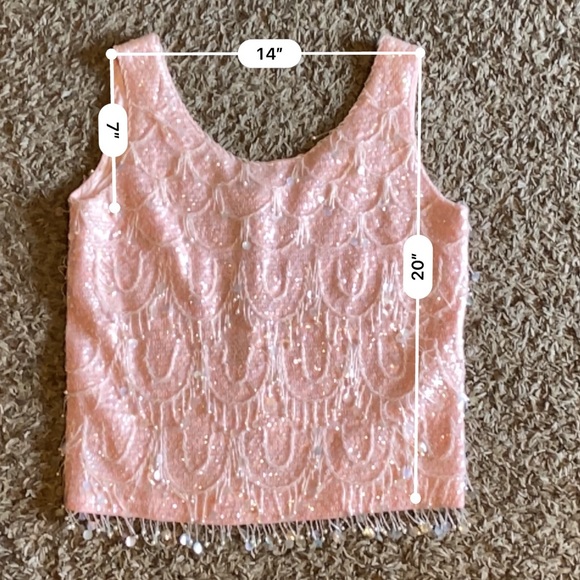 Koret of California Vintage Beaded Sequin Wool Top - Picture 8 of 10